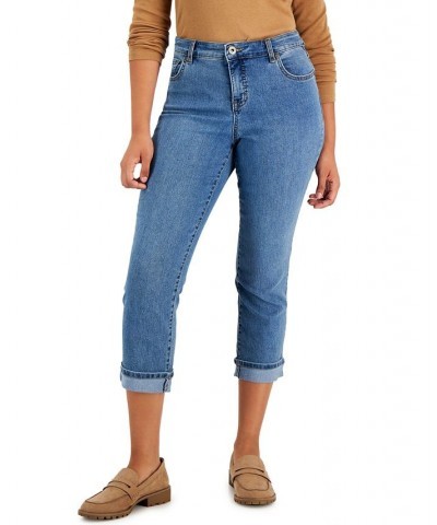 Women's Curvy Cuffed Capri Jeans The End $17.69 Jeans