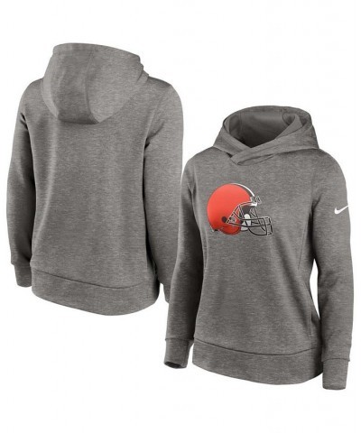 Women's Heathered Charcoal Cleveland Browns Performance Pullover Hoodie Black $42.30 Sweatshirts