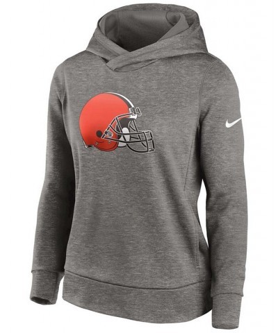 Women's Heathered Charcoal Cleveland Browns Performance Pullover Hoodie Black $42.30 Sweatshirts