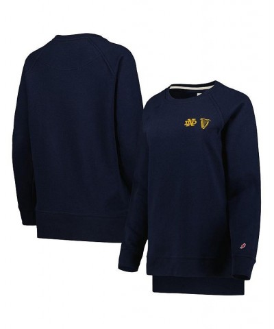 Women's Navy Notre Dame Fighting Irish Guinness Academy Raglan Sweatshirt Navy $42.50 Sweatshirts