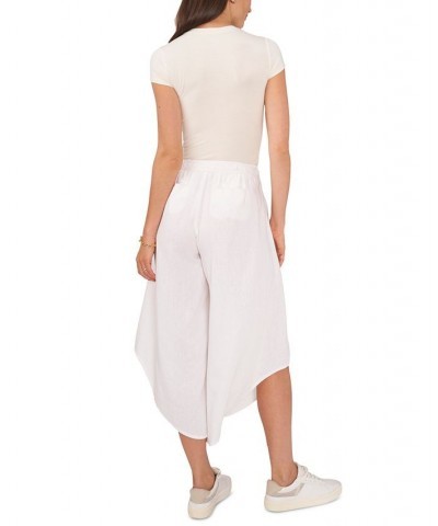 Women's Wide-Leg Cropped Pull-On Pants Ultra White $23.53 Pants