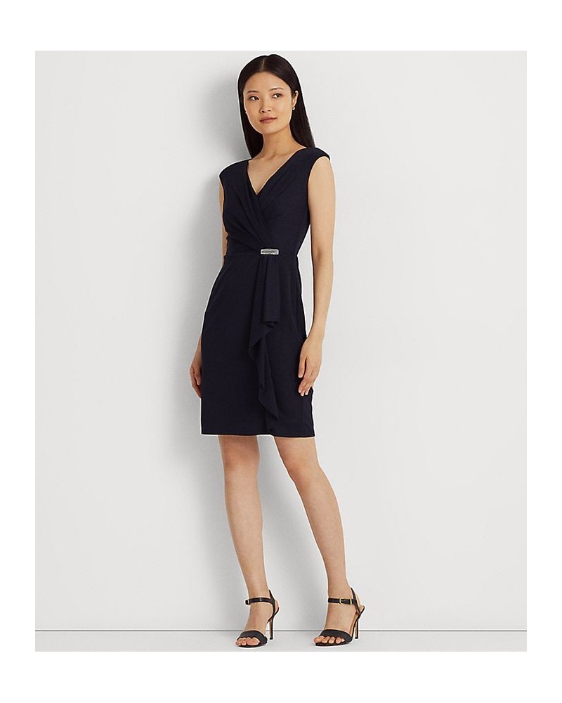 Women's Jersey Cap-Sleeve Cocktail Dress Lighthouse Navy $66.60 Dresses