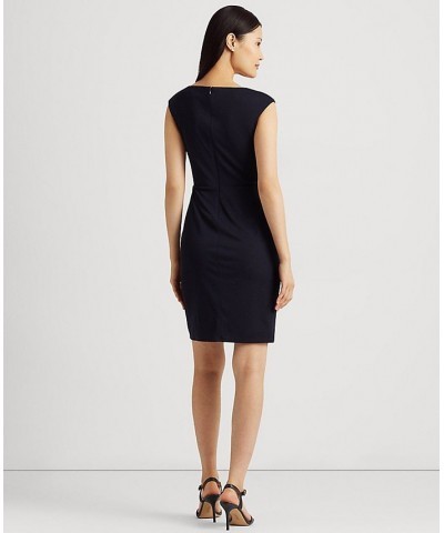 Women's Jersey Cap-Sleeve Cocktail Dress Lighthouse Navy $66.60 Dresses