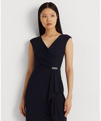 Women's Jersey Cap-Sleeve Cocktail Dress Lighthouse Navy $66.60 Dresses