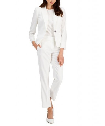 Women's One-Button Slim-Fit Pantsuit Regular and Petite Sizes Charcoal $70.00 Suits