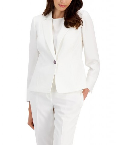 Women's One-Button Slim-Fit Pantsuit Regular and Petite Sizes Charcoal $70.00 Suits