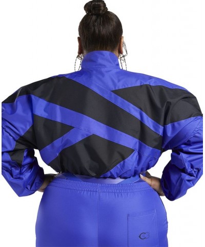 x Cardi B Plus Size Cropped Track jacket Ultima Purple $22.68 Jackets