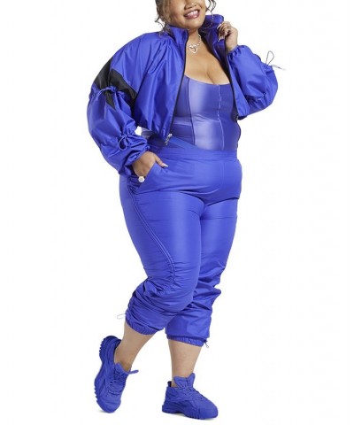 x Cardi B Plus Size Cropped Track jacket Ultima Purple $22.68 Jackets