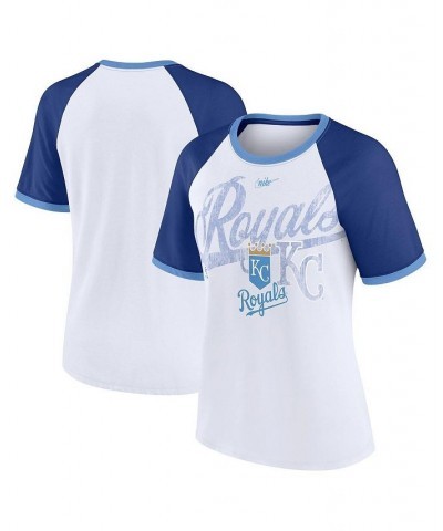 Women's White Kansas City Royals Rewind Color Remix Fashion Raglan T-shirt White $23.00 Tops