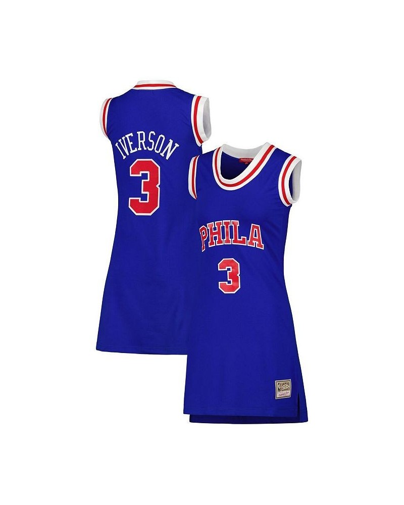 Women's Allen Iverson Royal Philadelphia 76ers 1996 Hardwood Classics Name & Number Player Jersey Dress Royal $57.50 Dresses