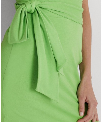 Women's Belted Jersey Dress Green $23.28 Dresses