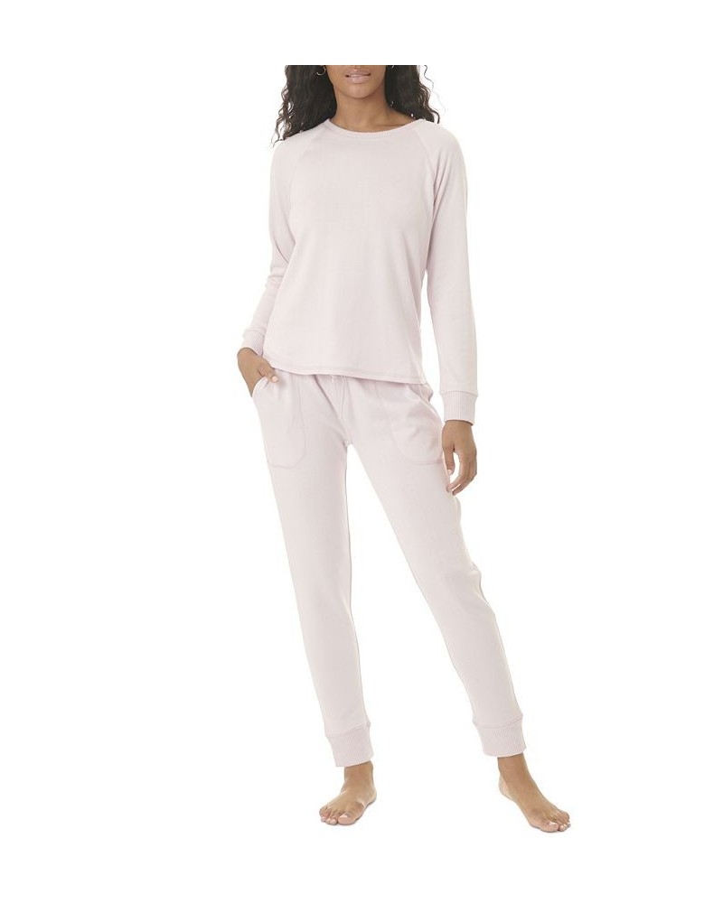 Women's Hacci Long Sleeve Pajama Set Blush $44.00 Sleepwear