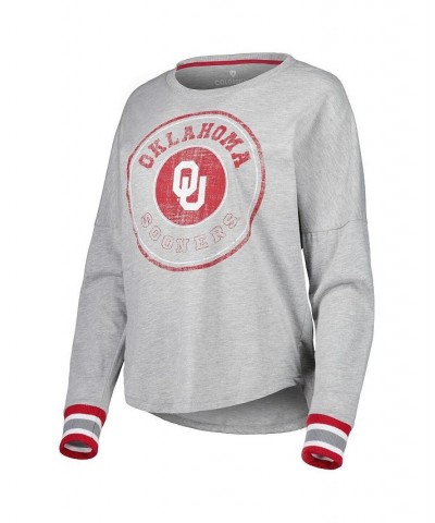 Women's Heathered Gray Oklahoma Sooners Andy Long Sleeve T-shirt Heathered Gray $22.50 Tops