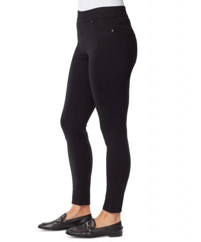 Women's Ponte Pull-On Leggings Black $20.72 Pants