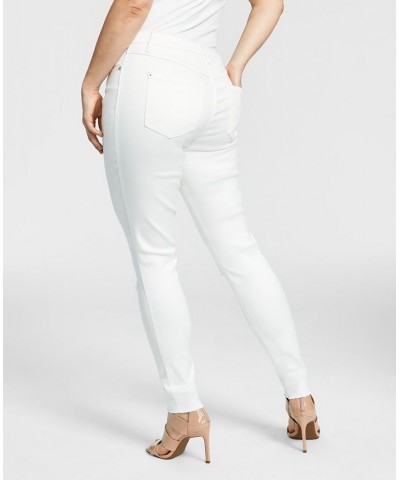 Women's Mid-Rise Ripped Skinny Jeans White $19.08 Jeans