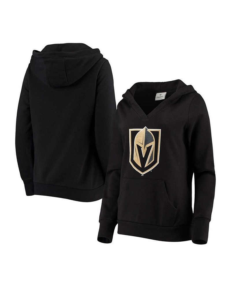 Plus Size Black Vegas Golden Knights Primary Team Logo Fleece V-Neck Pullover Hoodie Black $40.49 Sweatshirts