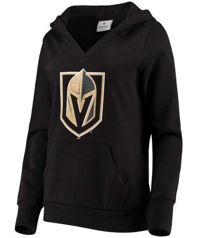 Plus Size Black Vegas Golden Knights Primary Team Logo Fleece V-Neck Pullover Hoodie Black $40.49 Sweatshirts