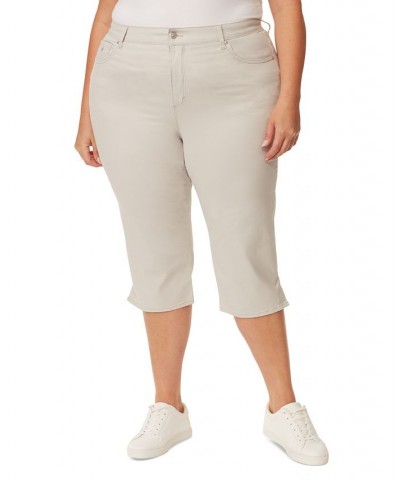 Plus Size Amanda Capri-Length Jeans Tan/Beige $18.23 Jeans