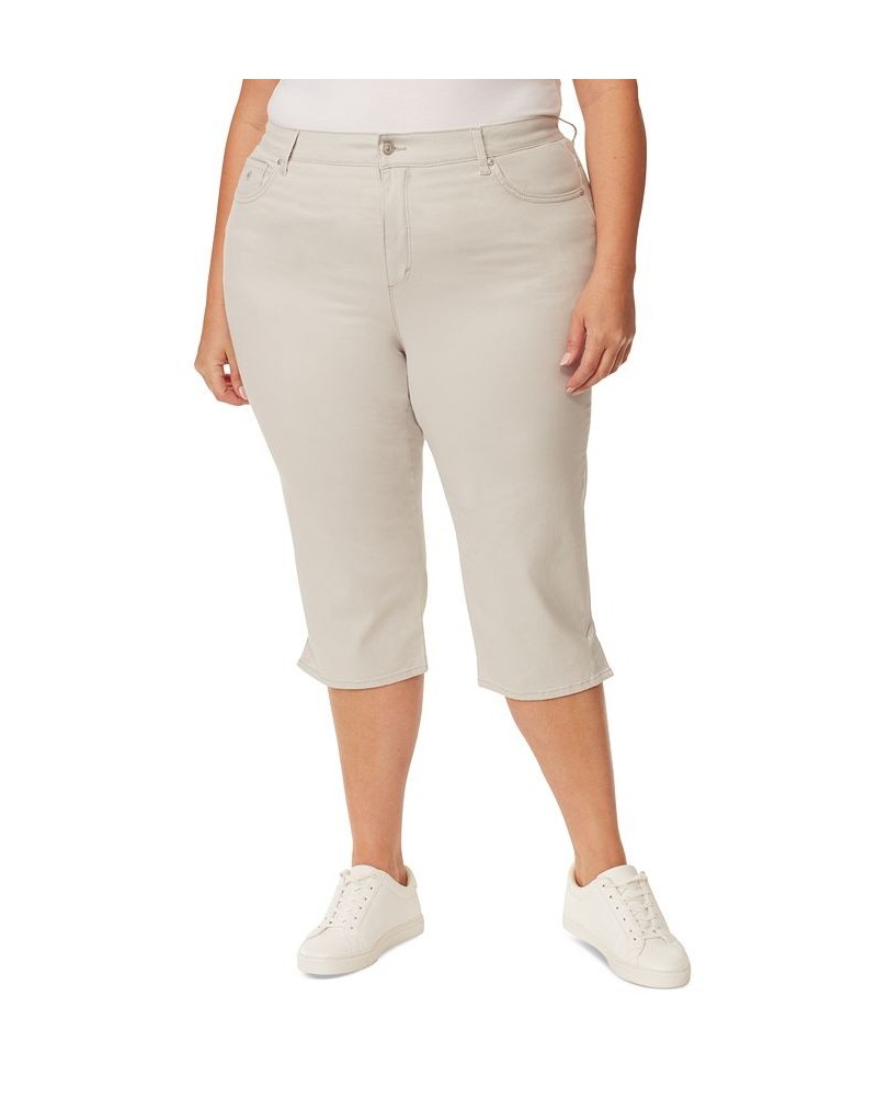 Plus Size Amanda Capri-Length Jeans Tan/Beige $18.23 Jeans