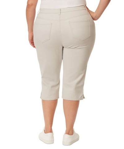 Plus Size Amanda Capri-Length Jeans Tan/Beige $18.23 Jeans