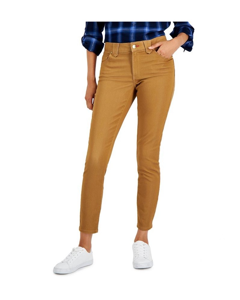 Women's TH Flex Waverly Sateen Skinny Pants Brown $28.86 Pants