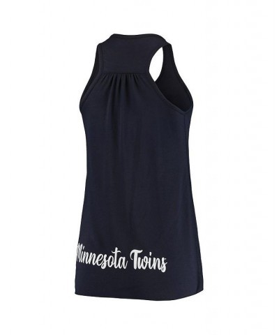 Women's Navy Minnesota Twins Front Back Tank Top Navy $23.50 Tops