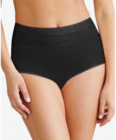 Women's Beautifully Confident Brief Period Underwear With Light Leak Protection DFLLB1 Black $10.64 Panty