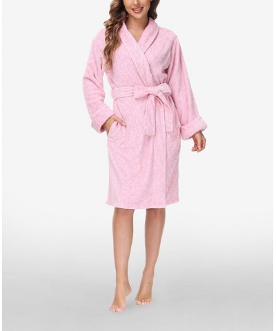 Women's Printed Plush Robe Scrolls $25.91 Sleepwear