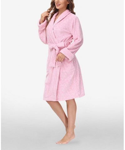 Women's Printed Plush Robe Scrolls $25.91 Sleepwear