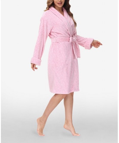 Women's Printed Plush Robe Scrolls $25.91 Sleepwear