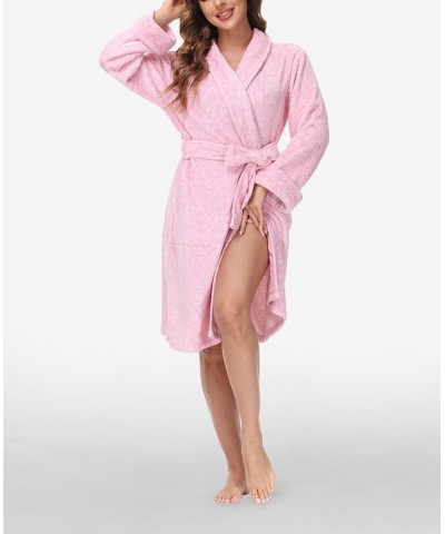 Women's Printed Plush Robe Scrolls $25.91 Sleepwear