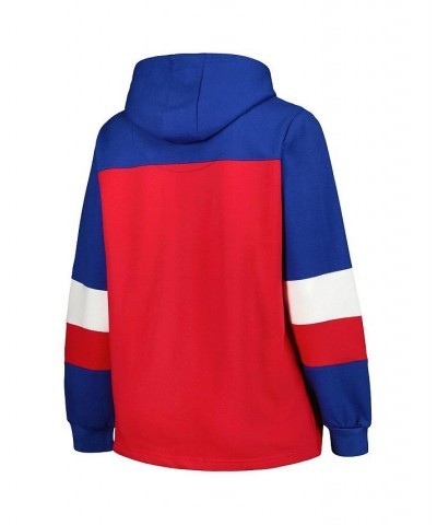 Women's Royal Philadelphia Phillies Plus Size Colorblock Pullover Hoodie Royal $32.25 Sweatshirts