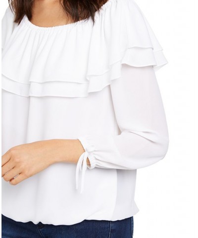 Ruffled Off-The-Shoulder Top Regular & Petite Sizes White $30.10 Tops