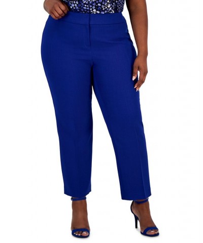 Plus Size Straight-Leg Modern Dress Pants Blue $39.60 Pants