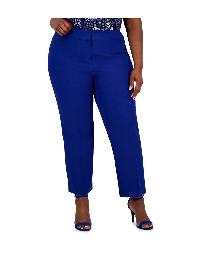 Plus Size Straight-Leg Modern Dress Pants Blue $39.60 Pants