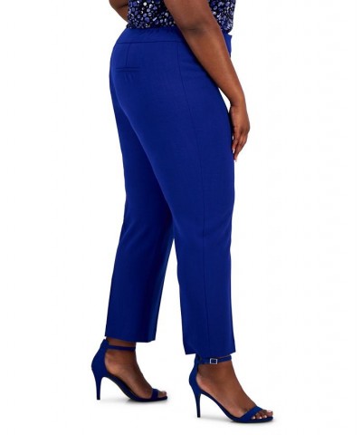 Plus Size Straight-Leg Modern Dress Pants Blue $39.60 Pants