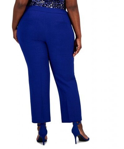 Plus Size Straight-Leg Modern Dress Pants Blue $39.60 Pants