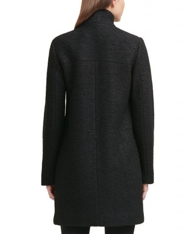 Asymmetrical Bouclé Walker Coat Black $100.75 Coats