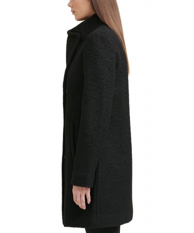 Asymmetrical Bouclé Walker Coat Black $100.75 Coats