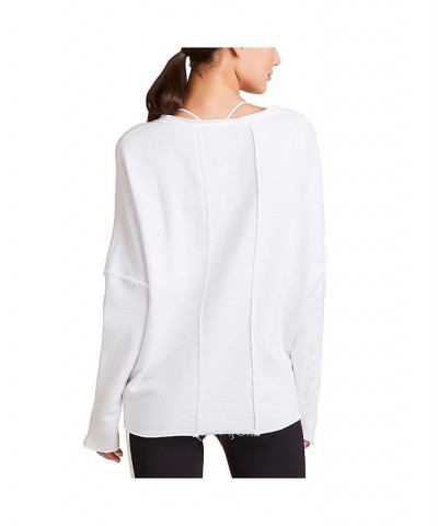 Adult Women Exhale Sweatshirt White $61.64 Sweatshirts