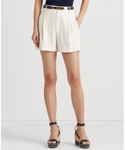 Women's Pleated Georgette Shorts Mascarpone Cream $58.05 Shorts