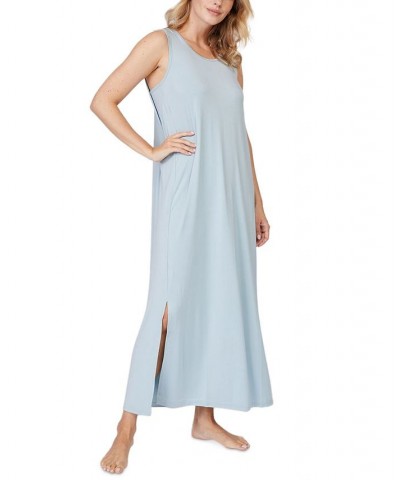 Pleated Back Drape Dress Blue $27.43 Sleepwear