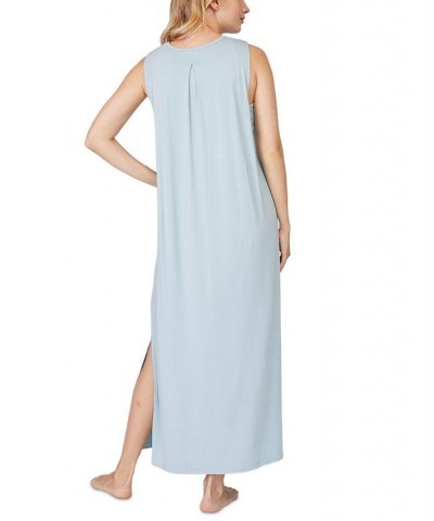 Pleated Back Drape Dress Blue $27.43 Sleepwear