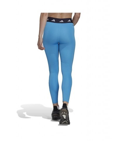 Women's Techfit 7/8 Training Leggings Blue $22.00 Pants