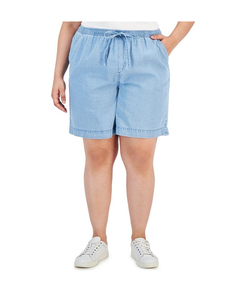 Plus Size Cotton Emelia Pull-On Shorts Horizon Wash $11.17 Shorts