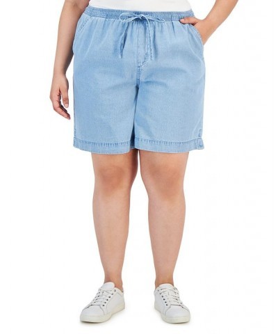 Plus Size Cotton Emelia Pull-On Shorts Horizon Wash $11.17 Shorts