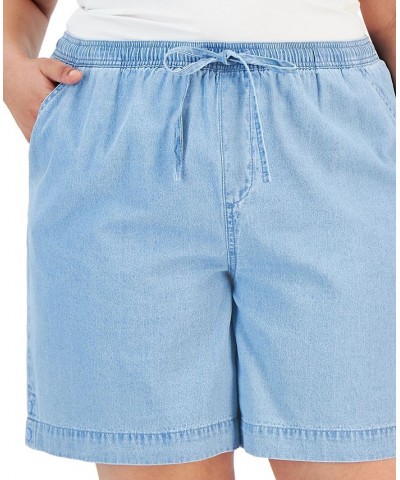 Plus Size Cotton Emelia Pull-On Shorts Horizon Wash $11.17 Shorts