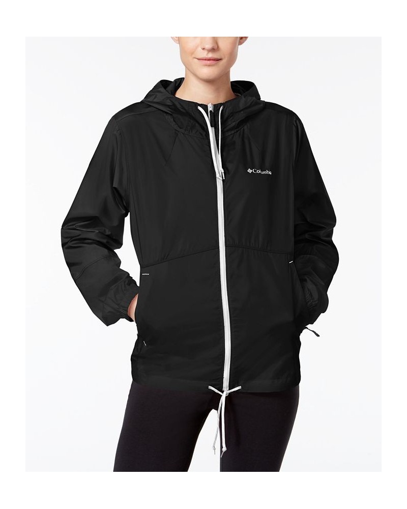 Women's Flash Forward Water-Resistant Windbreaker Black $42.50 Jackets