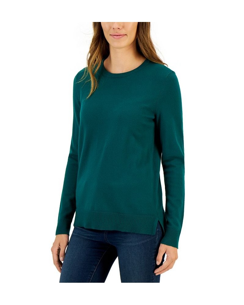 Women's Long-Sleeve Crewneck Sweater Aventurine $11.57 Sweaters