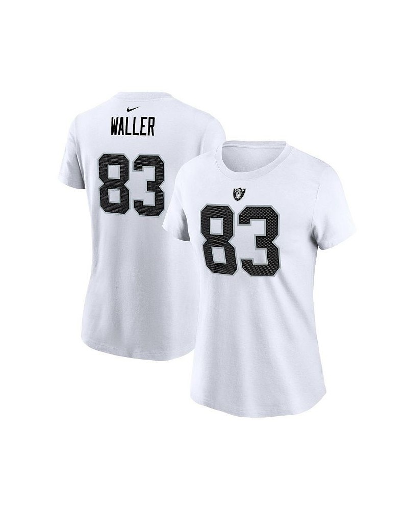 Women's Darren Waller White Las Vegas Raiders Player Name Number T-shirt White $26.99 Tops